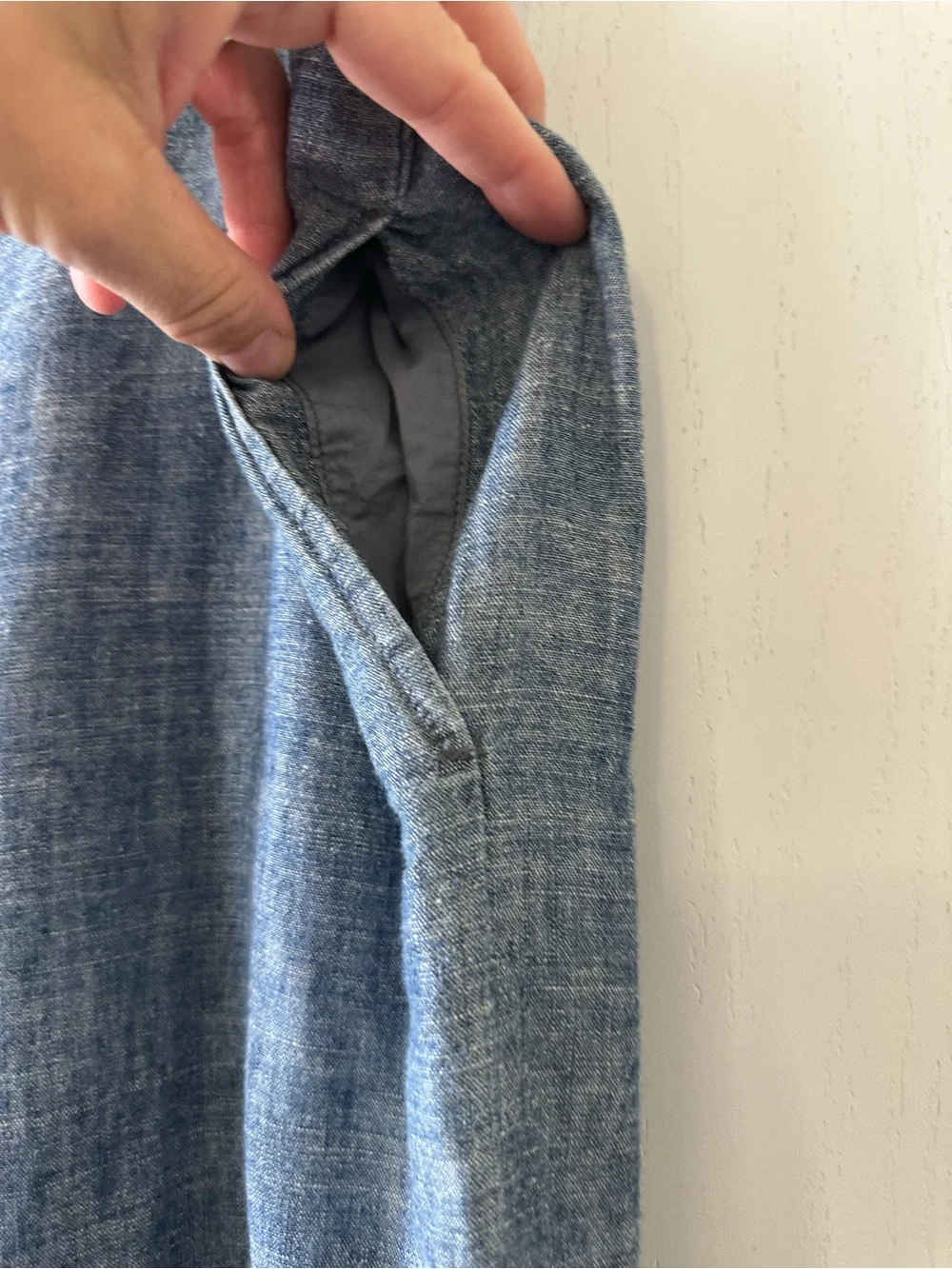 Eileen Fisher Women’s Blue Pull On Organic Cotton and Hemp Slim Pants- Medium